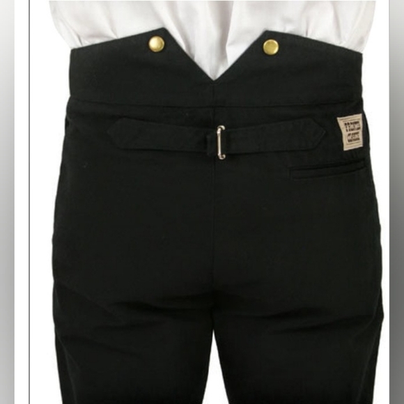 Men's Black Frontier Western Trousers - Picture 2 of 4